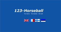 Desktop Screenshot of 123-horseball.org